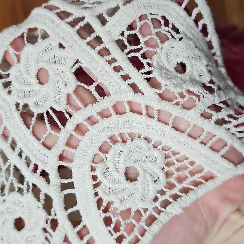 Womens Pink Rose Tank Top with Lace Back/Strap Detail - Picture 6 of 6